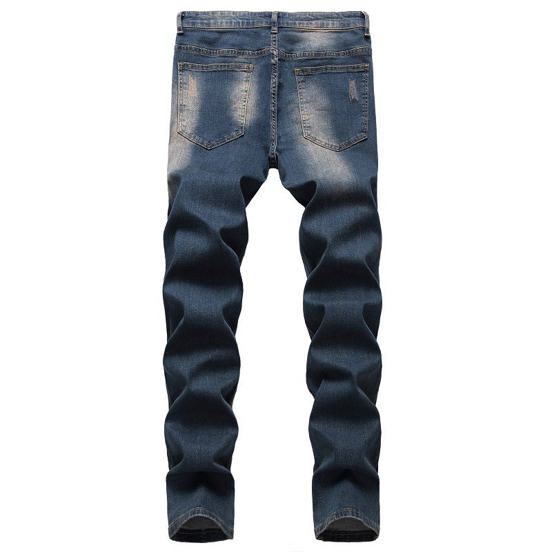 Younger Stretch Straight Pants Mid Waisted Jeans Men's Jeans