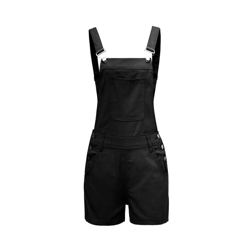 Women's Denim Shorts Jean Romper Workout Jumpsuit Shortalls