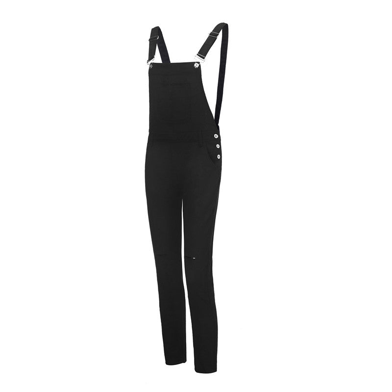 Women's Denim Bib Workwear Jeans Slim Fit Denim Jumpsuit