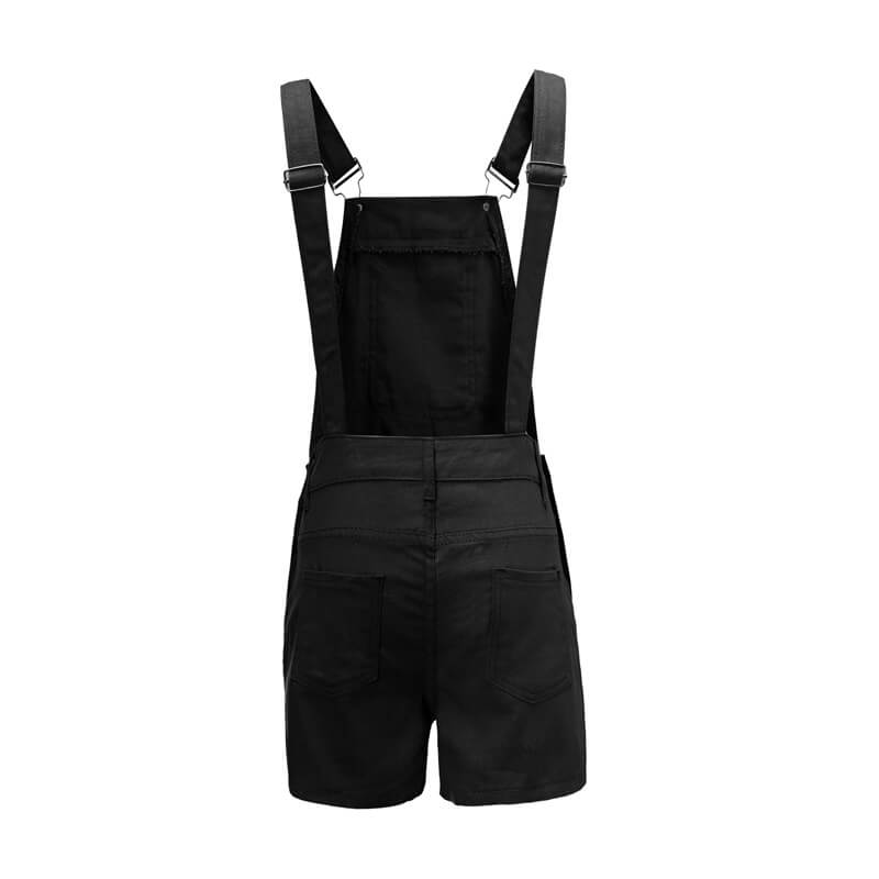 Women's Denim Shorts Jean Romper Workout Jumpsuit Shortalls