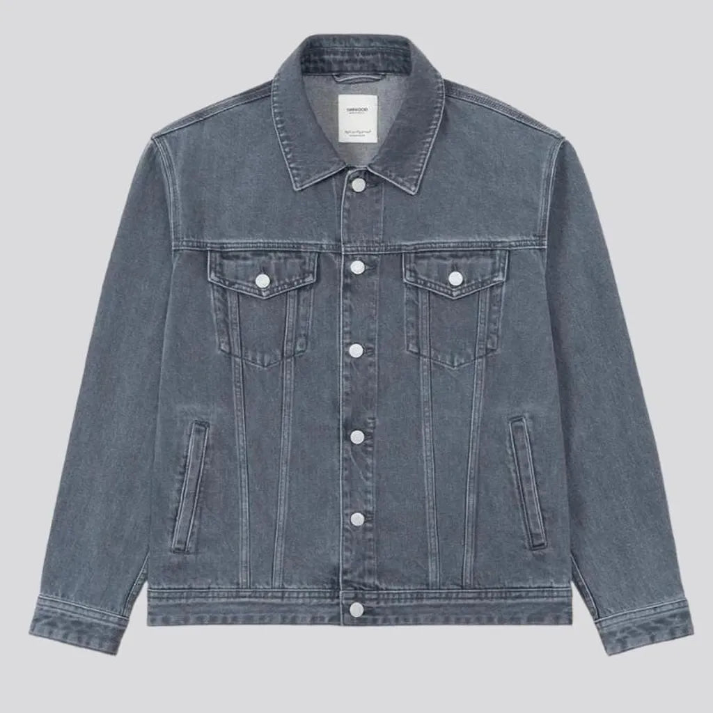 12oz oversized jeans jacket for men