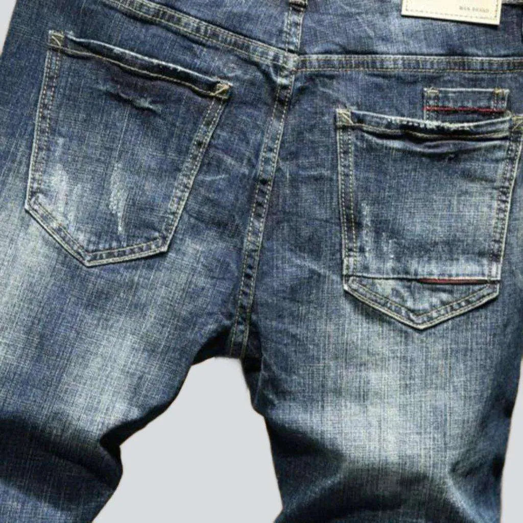 Worn-out look jeans for men