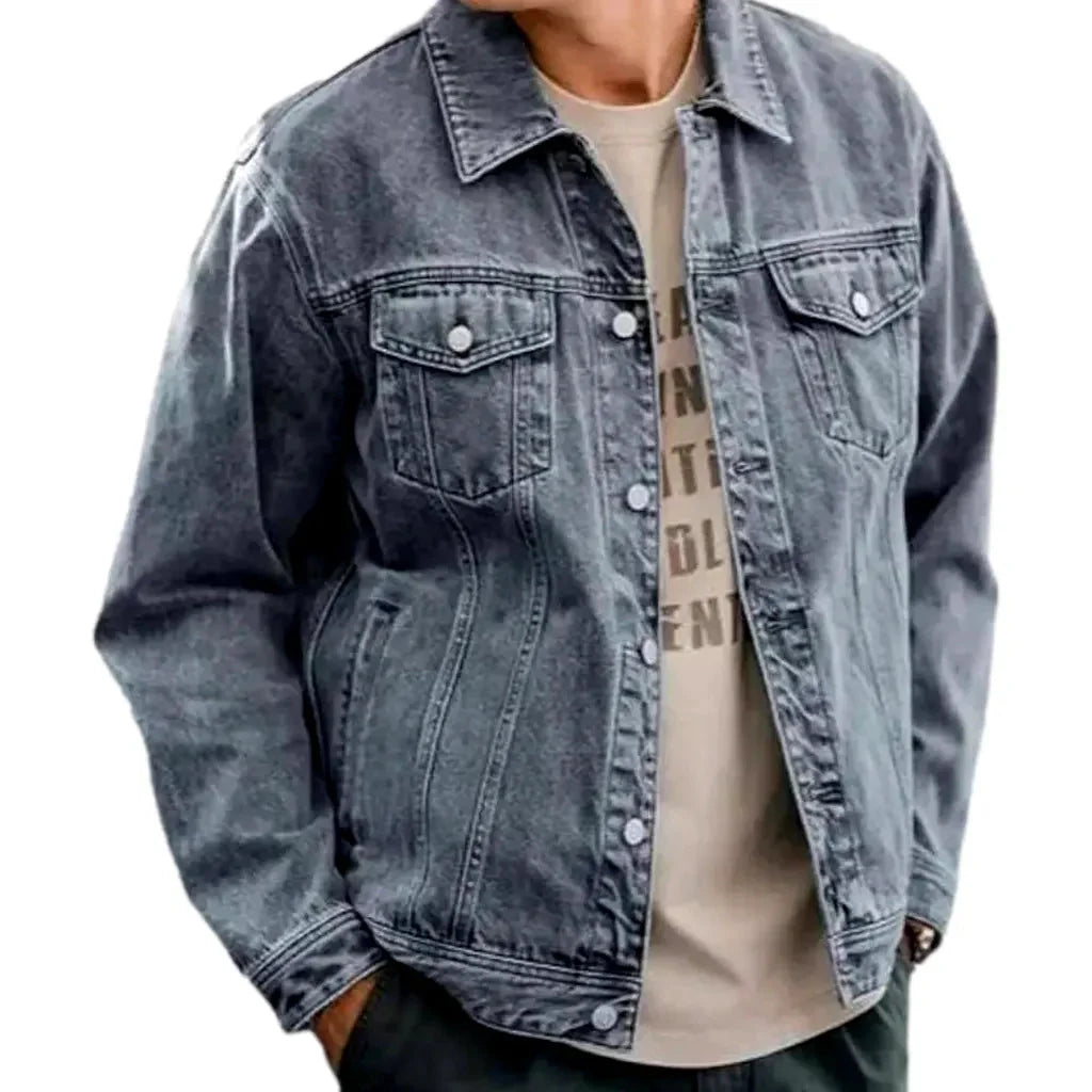 12oz oversized jeans jacket for men