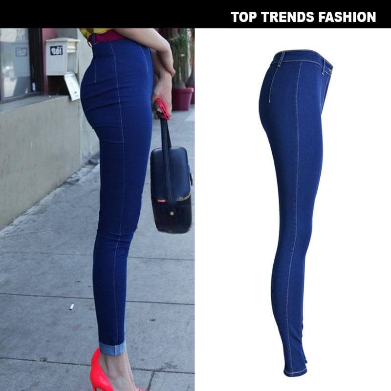 Women's Jeans Elasticity Slim High Waist Pencil Pants For Women