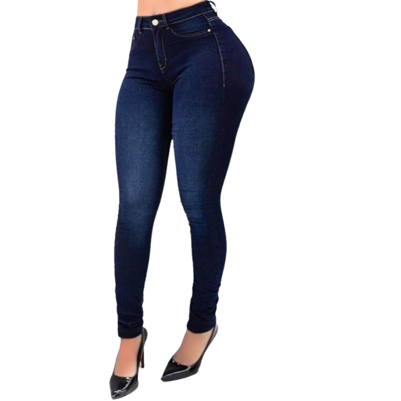 Women Zipper Basic Jeans Shaping Jeans Slim Pencil Pants