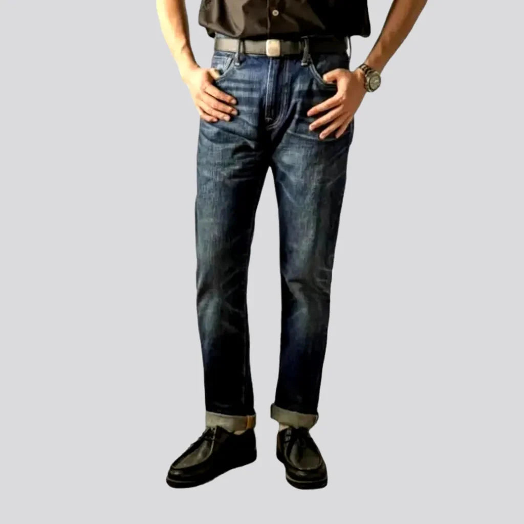 16oz men's self-edge jeans