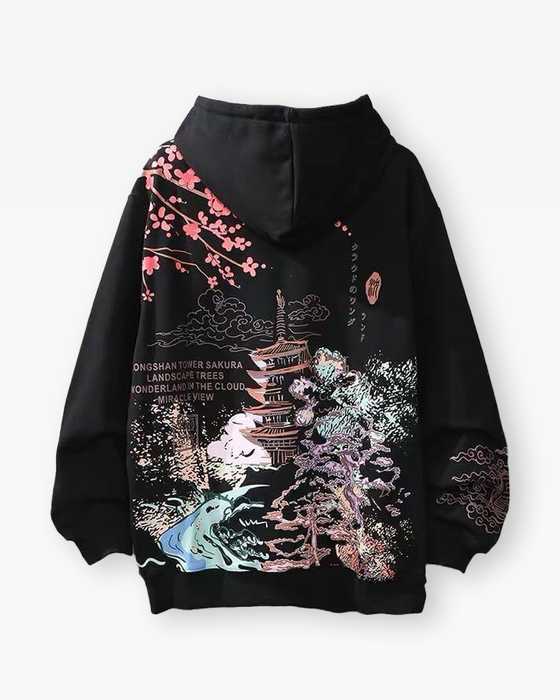 Black Japanese Hoodie