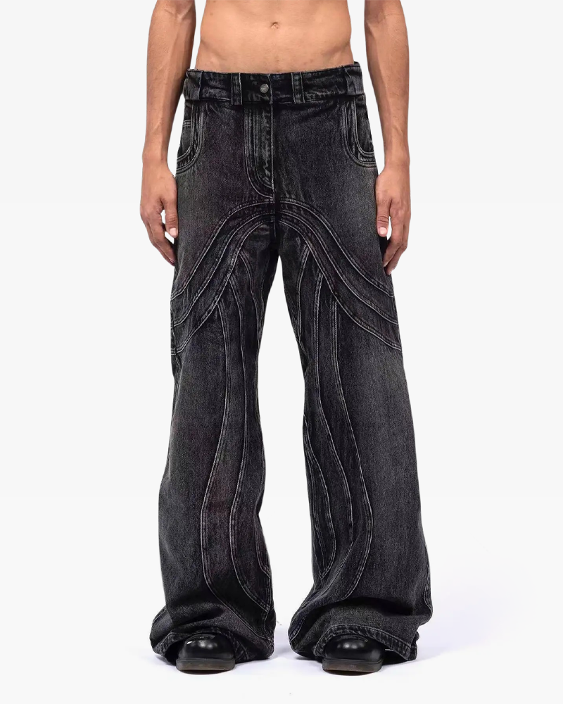 Black Wash Baggy Jeans