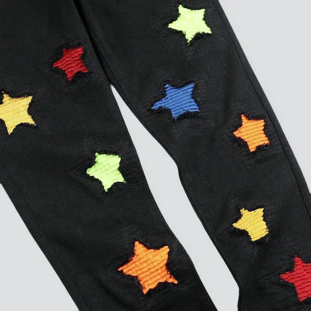 Y2k men's patchwork jeans