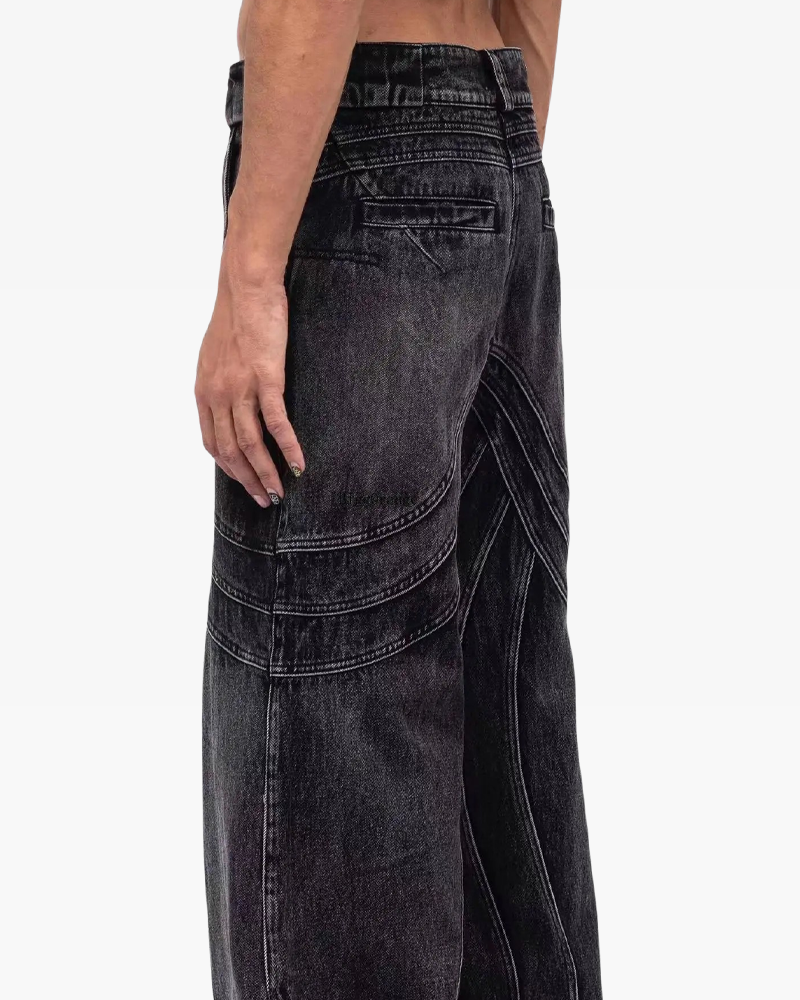 Black Wash Baggy Jeans