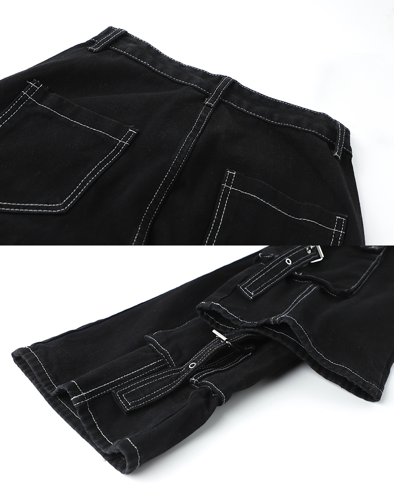 Black Cargo Baggy Jeans