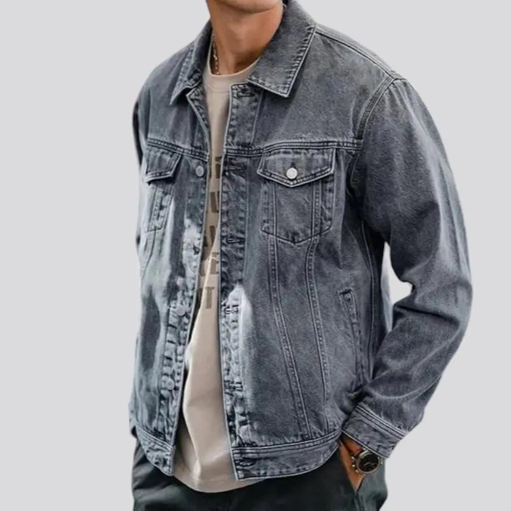 12oz oversized jeans jacket for men