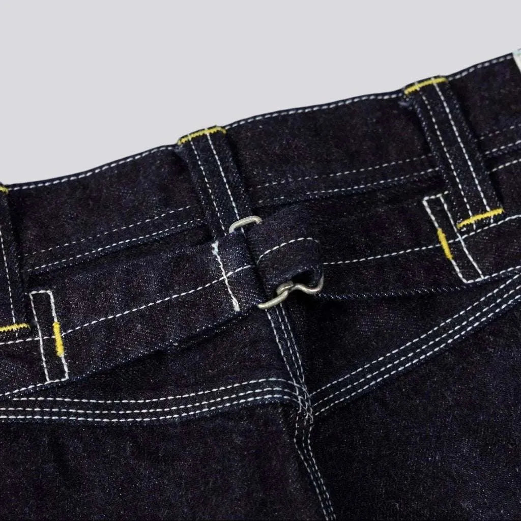 Workwear high-waist jeans for men