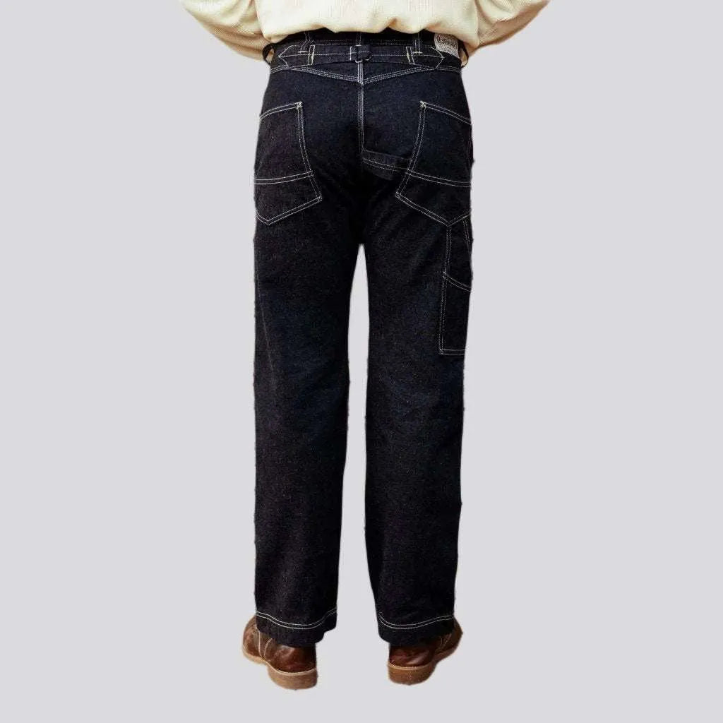 Workwear high-waist jeans for men