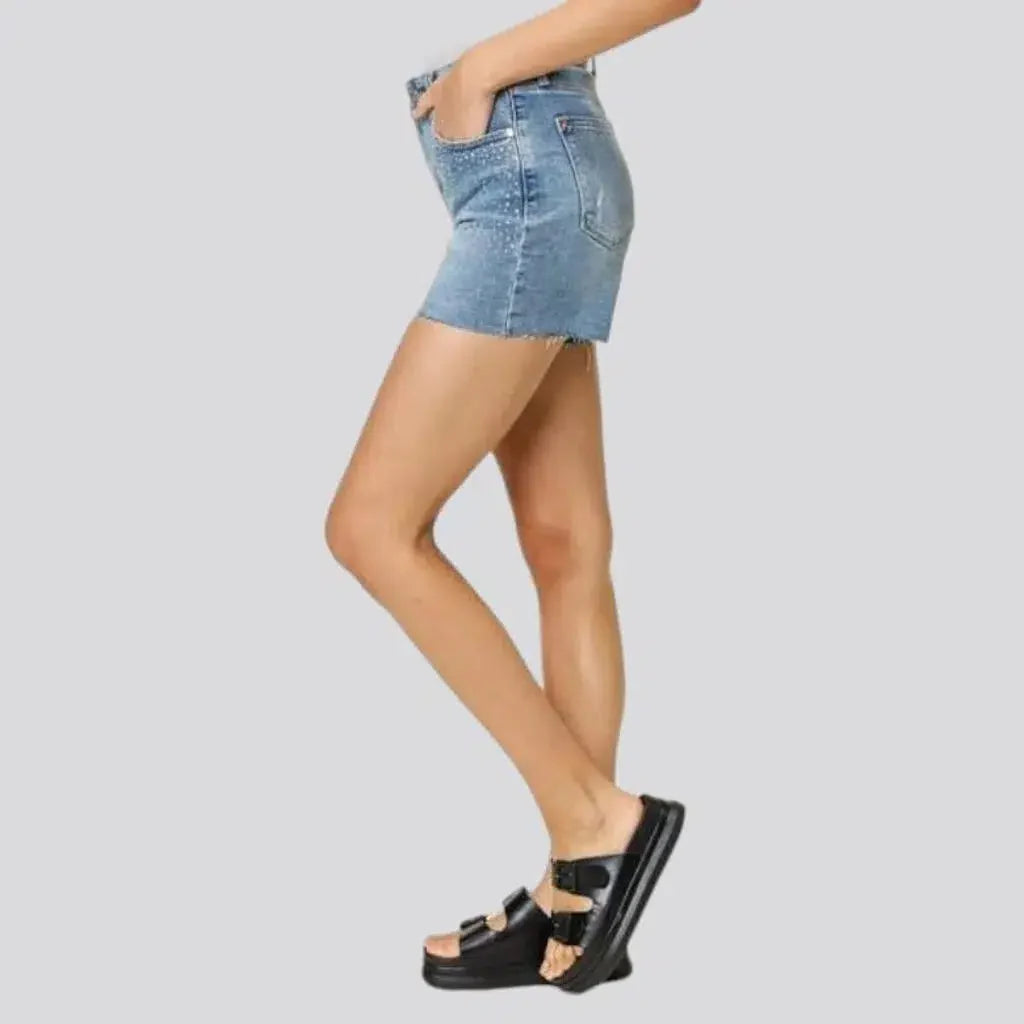 Y2k slim women's jeans shorts