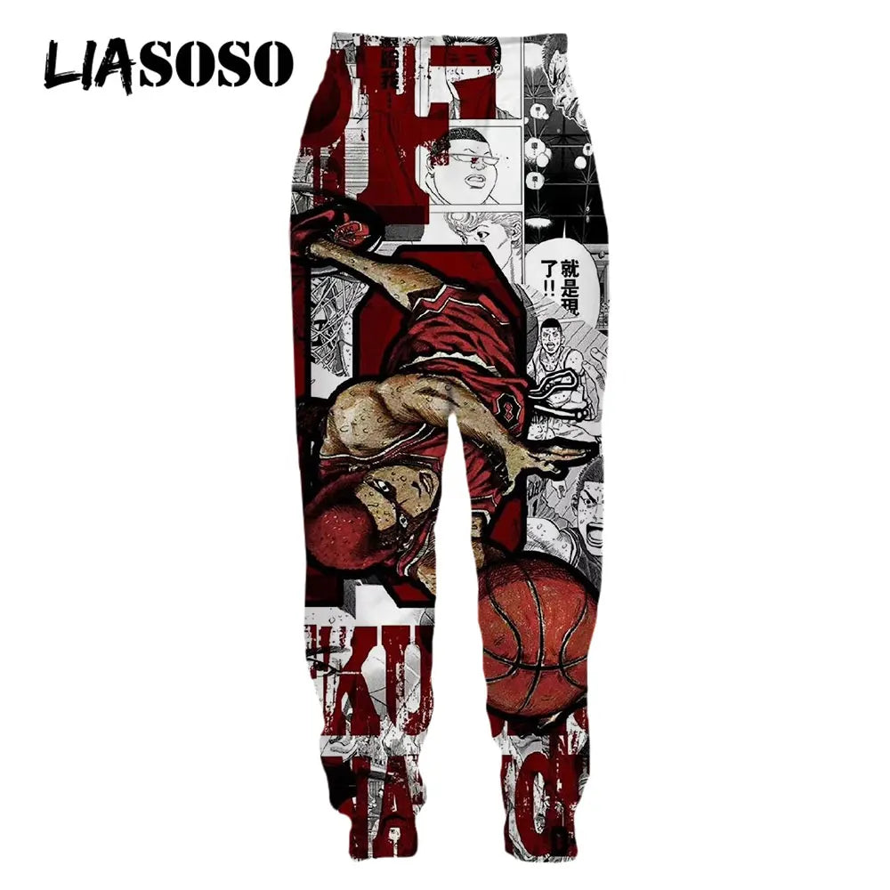 3D Print Japanese Anime Slam Dunk Sweatpants Basketball Men's Women Sweat Pants Jogging Casual Hip Pop Fitness Pants