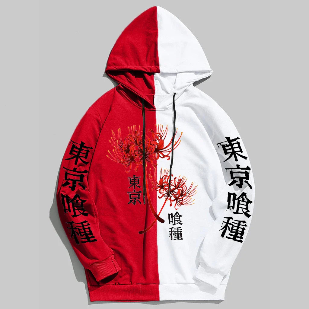 Tokyo Ghoul Spider Lily Hoodie - Kaneki Ken Oversized Sweatshirt