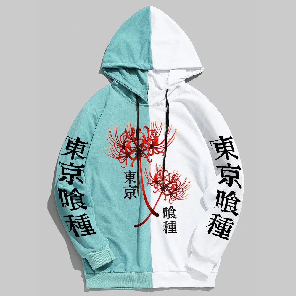 Tokyo Ghoul Spider Lily Hoodie - Kaneki Ken Oversized Sweatshirt