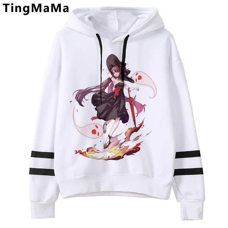 Genshin Impact Hoodies Men Kawaii  Hu Tao Graphic Streetwear Harajuku Casual Winter Warm Unisex Sweatshirts Male