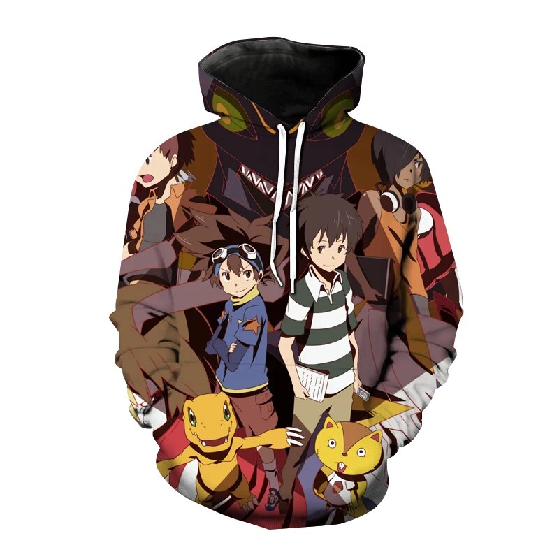 Anime Digimon Adventure 3D Print Hoodie Fashion Unisex Streetwear Oversized Sweatshirt Hoodies Kids Pullover Sportswear