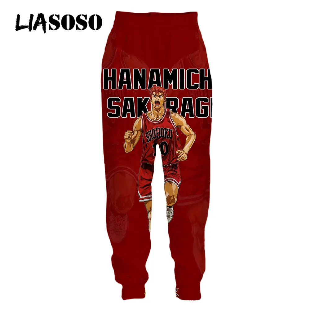 3D Print Japanese Anime Slam Dunk Sweatpants Basketball Men's Women Sweat Pants Jogging Casual Hip Pop Fitness Pants