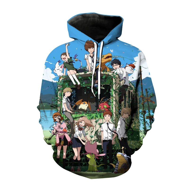 Anime Digimon Adventure 3D Print Hoodie Fashion Unisex Streetwear Oversized Sweatshirt Hoodies Kids Pullover Sportswear