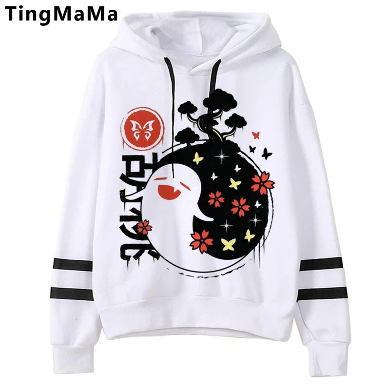 Genshin Impact Hoodies Men Kawaii  Hu Tao Graphic Streetwear Harajuku Casual Winter Warm Unisex Sweatshirts Male