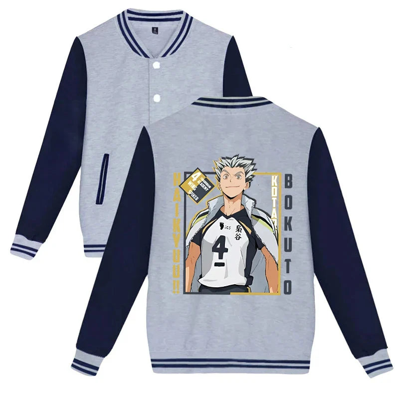 Haikyuu Kotaro Bokuto Baseball Jacket - Harajuku Style