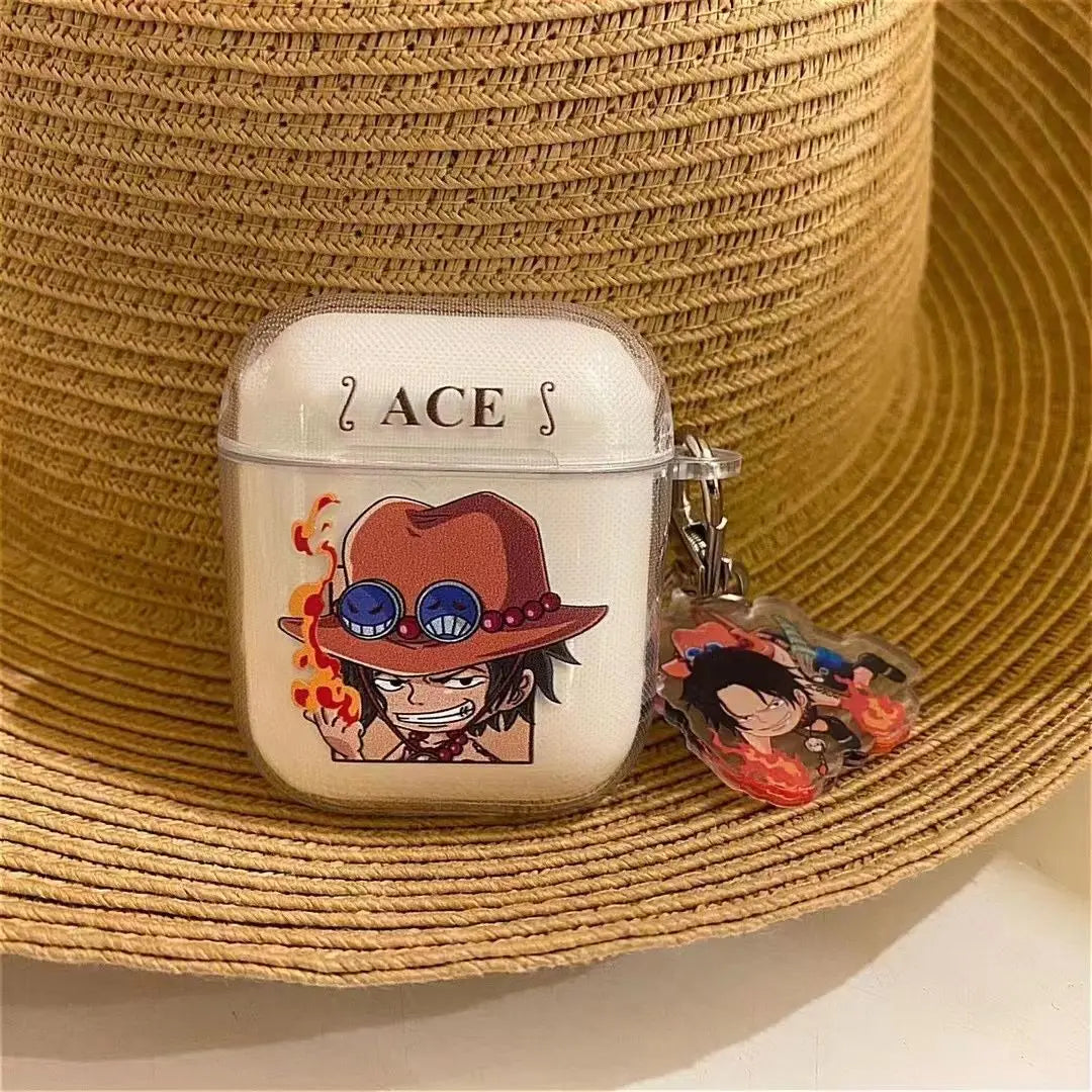 Anime Figure Luffy Zoro Ace Chopper Earphone Cases for Apple Airpods 1/2/3/pro One Piece Protective Case Wireless Earphone Cover