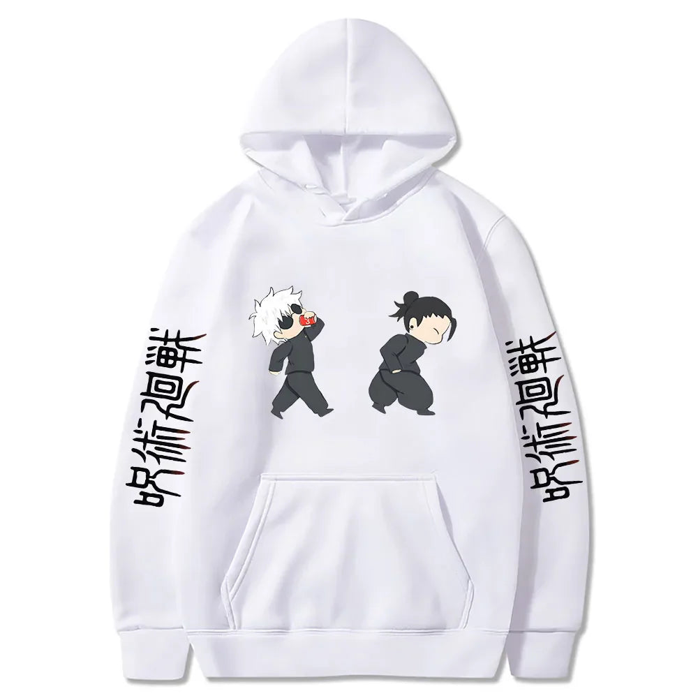 Jujutsu Kaisen Anime Hoodies Satoru Gojo Pullovers Casual Plus Size