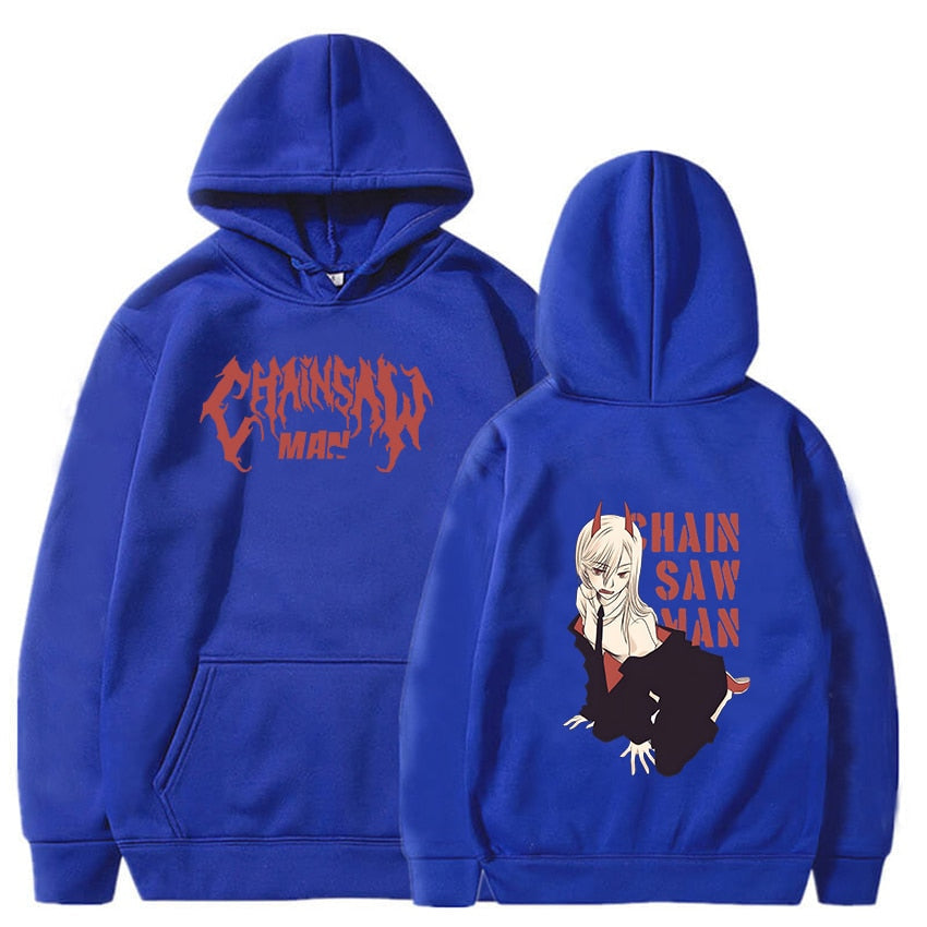 Chainsaw Man Cute Sexy Power Anime Hoodies Sweatshirts Long Sleeve Japanese