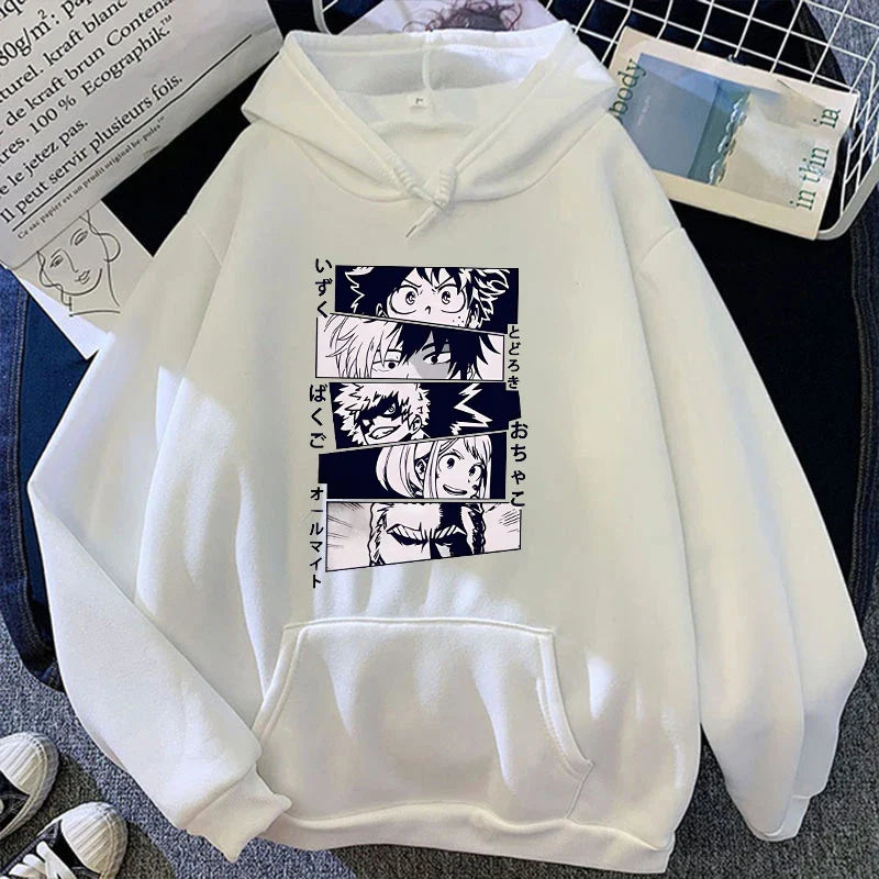 New Fashion Men Women Hoodies Anime Deku Bakugou Katsuki Todoroki Shoto Printed Sweatshirt Autumn And Winter Casual Long Sleeve