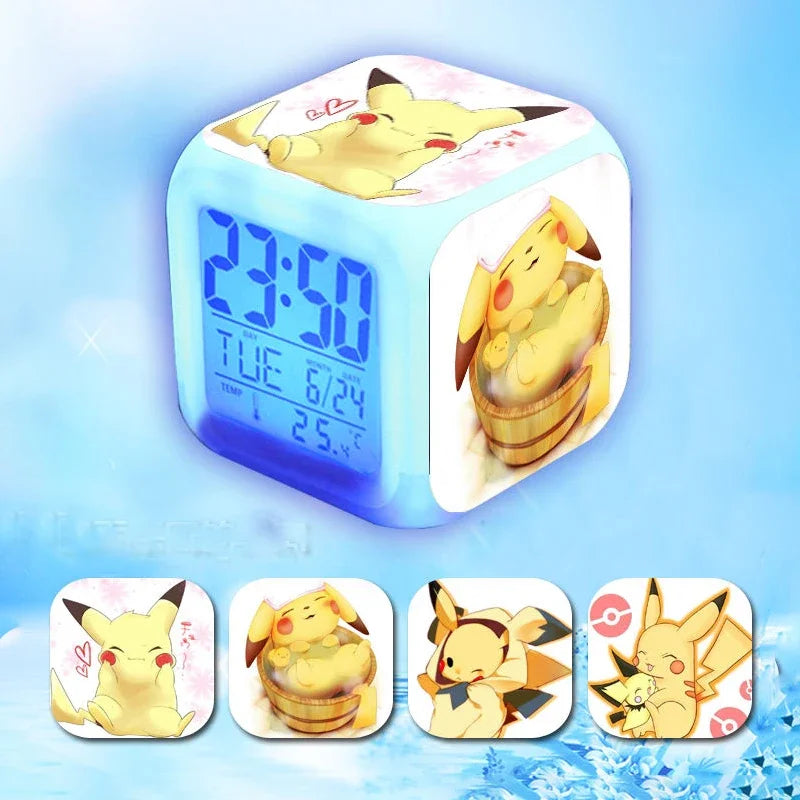 Pokemon Pikachu Digital Alarm Clock - Color Changing, Luminous