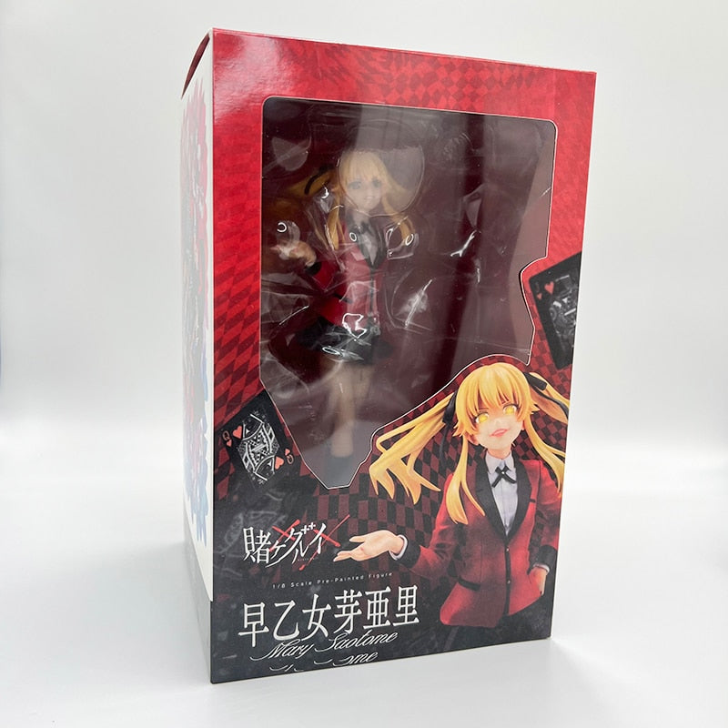 22cm Kakegurui Anime Figure Jabami Yumeko Action Figure Kakegurui Uniform Ver. Mary Saotome Figurine Collection Model Doll Toys