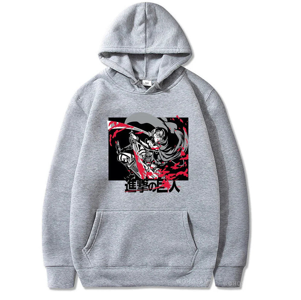 Levi Graphic Print Hooded Attack on Titan Hot Anime Plus Size Zipper Hoodie Men Women Sweatshirts Harajuku Streetwear Pullover