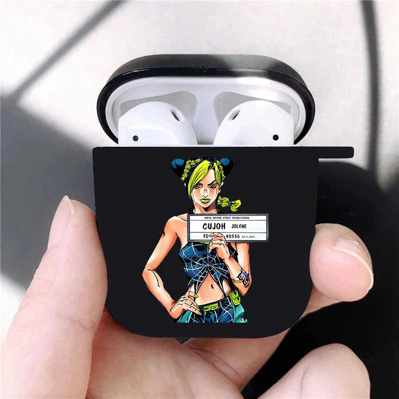 JoJo's Bizarre Adventure JoJo Anime Soft silicone TPU Case For AirPods Pro2 1 2 3 Black Wireless Bluetooth Earphone Box Cover