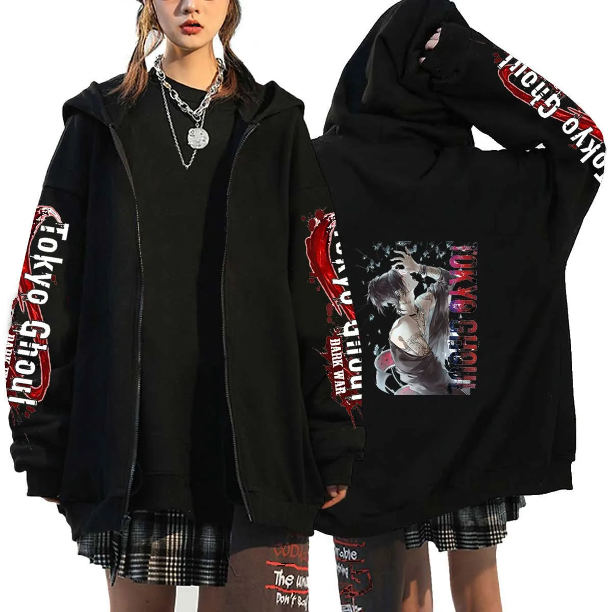 Tokyo Ghoul Anime Hoodie - Harajuku Design