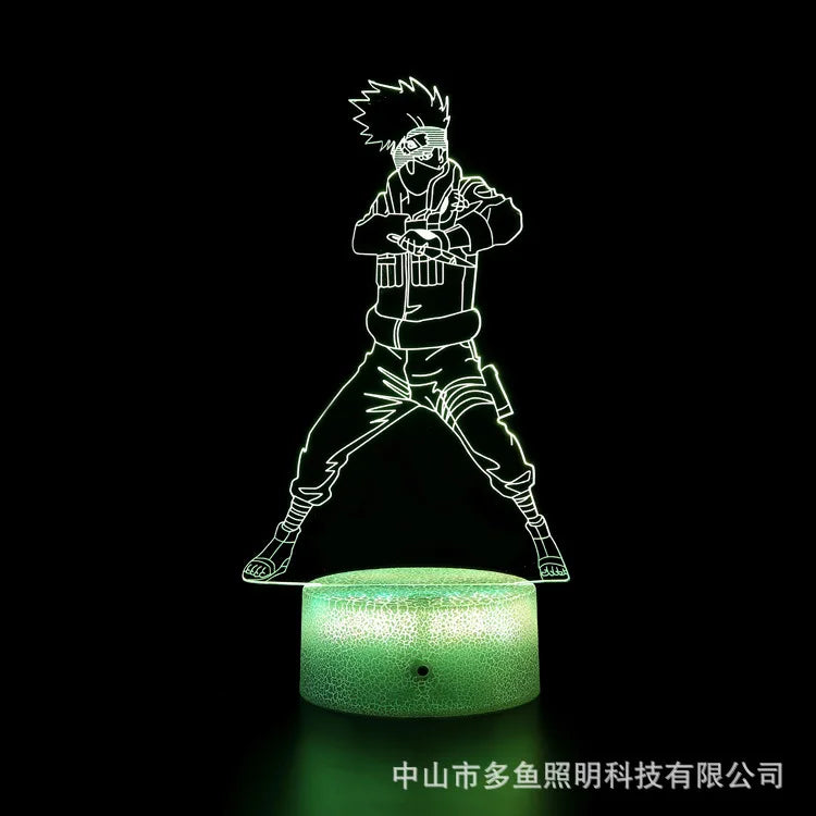 7 Colors Anime Naruto LED Night Light Toy Anime Akatsuki Uchiha Itachi Sasuke Colorful 3D Mini Table Lamp Toys Xmas Gift