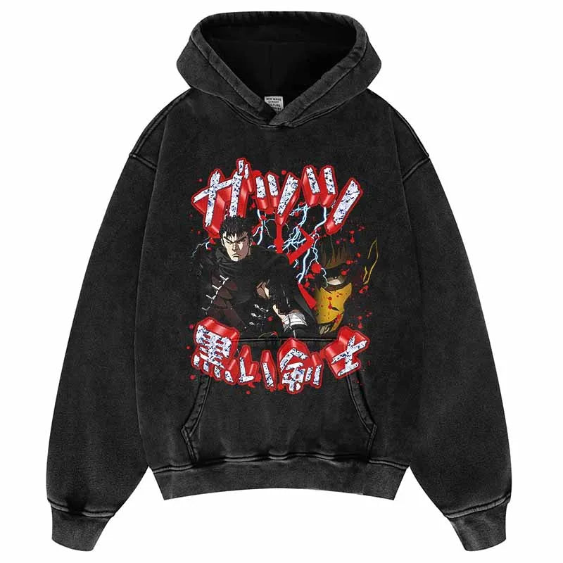 Vintage Japanese Anime Hoodie Men Streetwear Hip Hop Sweatshirt Guts Graphic Hoodie Harajuku COTTON Hoodies Pullover JFCQ02