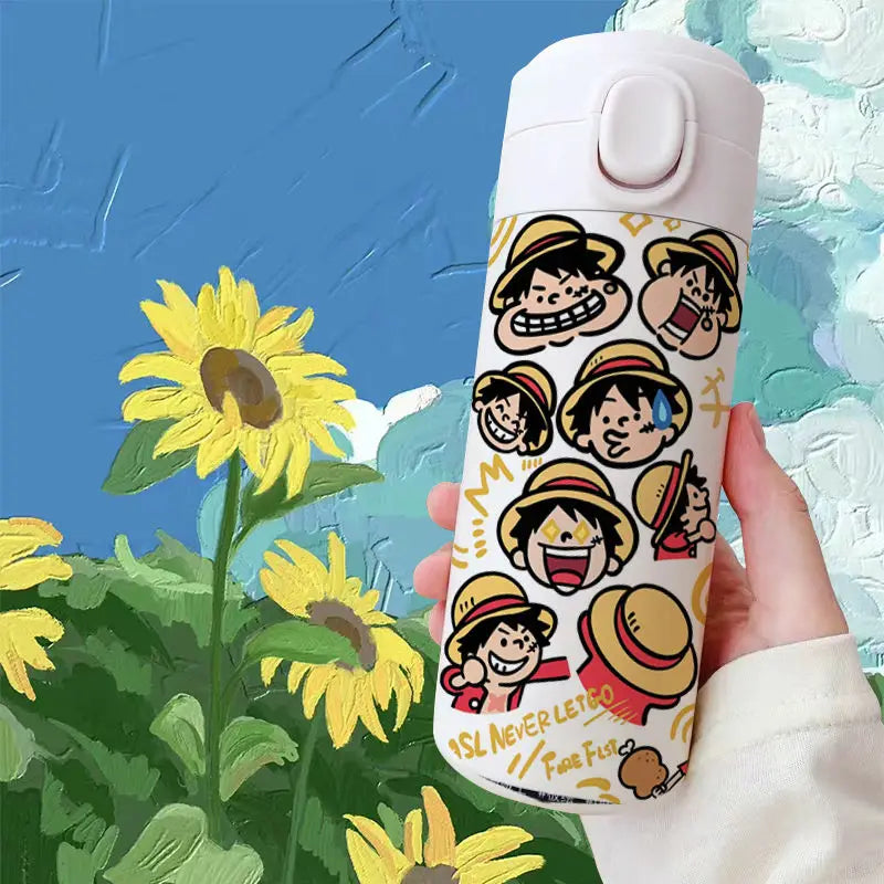 420ml One Piece Luffy Thermos - Leak-Proof, Temperature Control