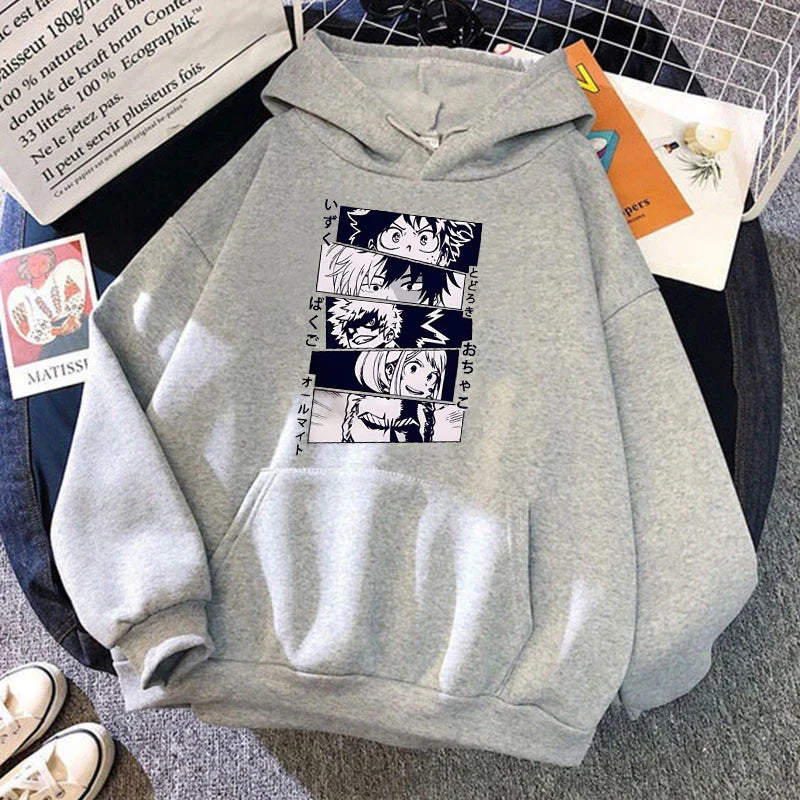 New Fashion Men Women Hoodies Anime Deku Bakugou Katsuki Todoroki Shoto Printed Sweatshirt Autumn And Winter Casual Long Sleeve