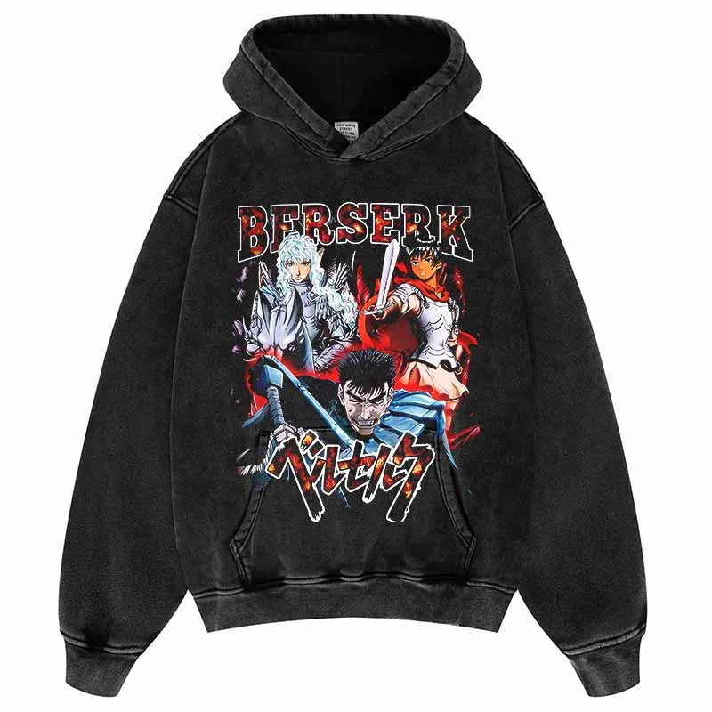 Vintage Japanese Anime Hoodie Men Streetwear Hip Hop Sweatshirt Guts Graphic Hoodie Harajuku COTTON Hoodies Pullover JFCQ02