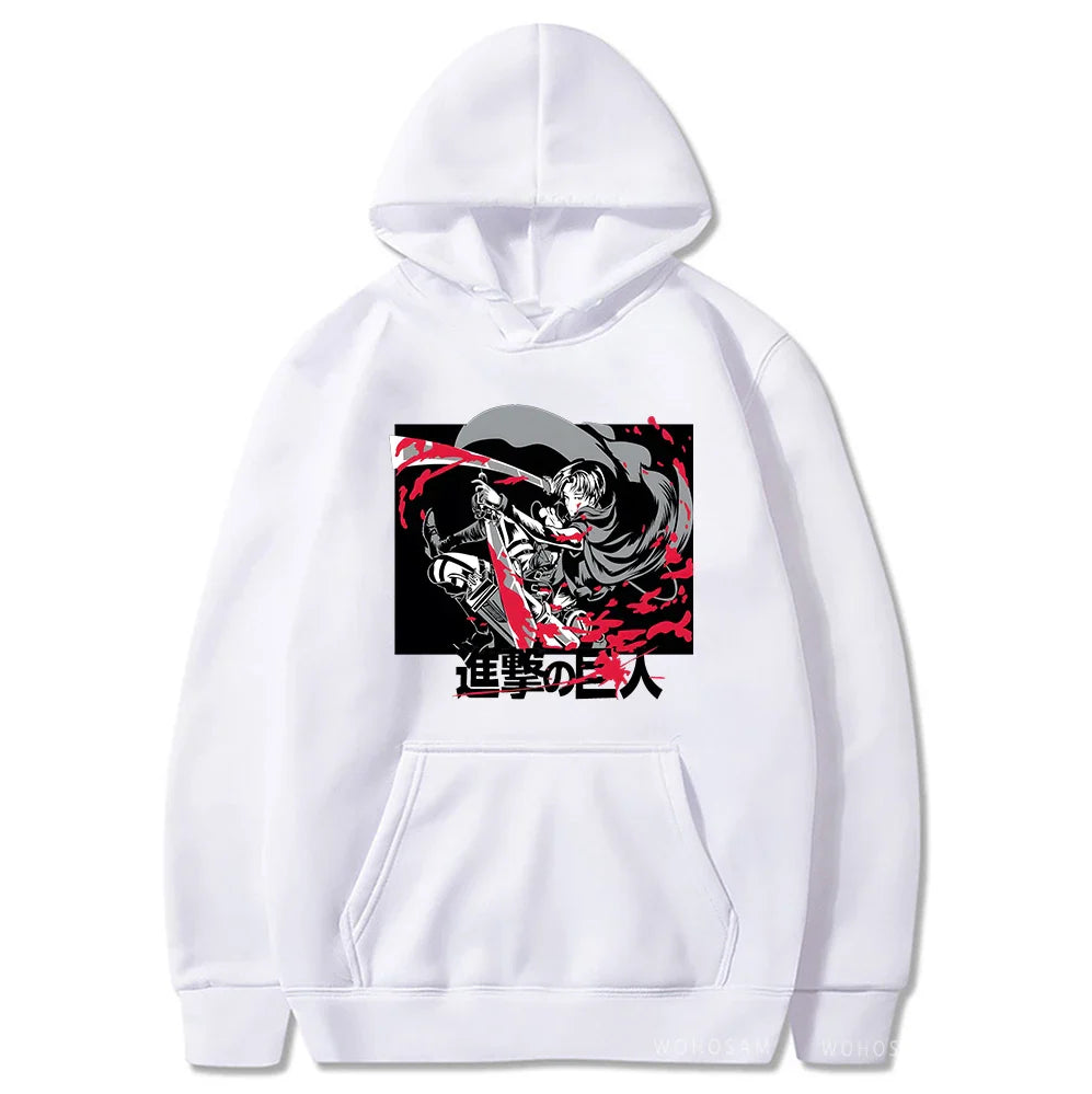 Levi Graphic Print Hooded Attack on Titan Hot Anime Plus Size Zipper Hoodie Men Women Sweatshirts Harajuku Streetwear Pullover