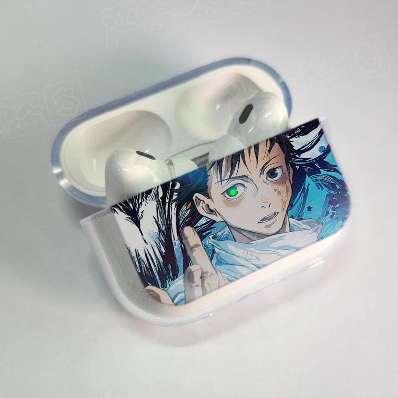 Jujutsu Kaisen Gojo Satoru Transparent Earphone Case for Apple AirPods 123