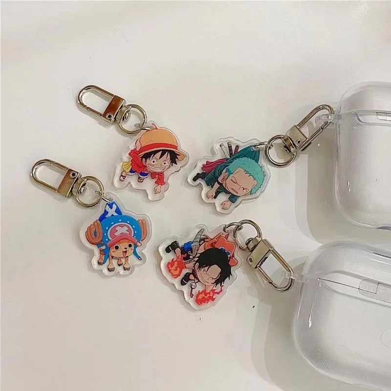 Anime Figure Luffy Zoro Ace Chopper Earphone Cases for Apple Airpods 1/2/3/pro One Piece Protective Case Wireless Earphone Cover