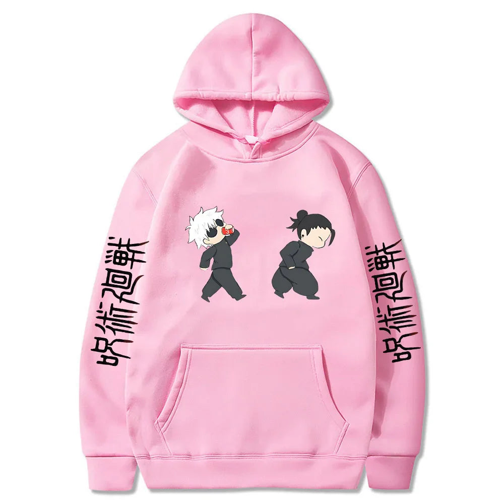 Jujutsu Kaisen Anime Hoodies Satoru Gojo Pullovers Casual Plus Size