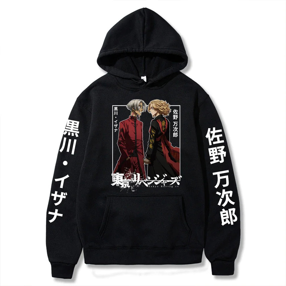 Tokyo Revengers Sano Manjirou and Kurokawa Izana Anime Hoodie Large Size