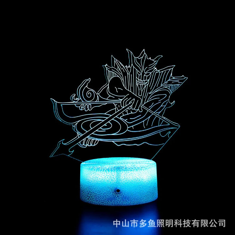 7 Colors Anime Naruto LED Night Light Toy Anime Akatsuki Uchiha Itachi Sasuke Colorful 3D Mini Table Lamp Toys Xmas Gift