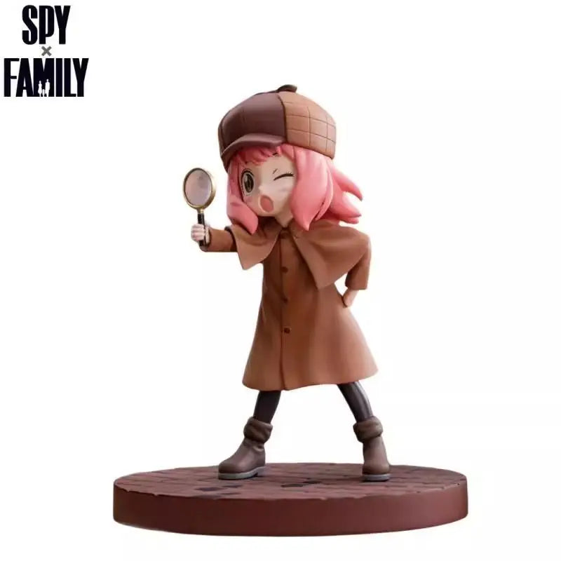 13cm SPY FAMILY Figurine Anya Forger Action Figures Detective Uniform PVC Anime Model Collection Toys Statue Kids Birthday Gift