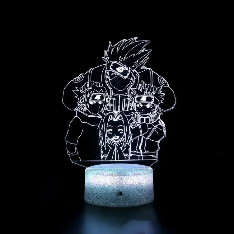 7 Colors Anime Naruto LED Night Light Toy Anime Akatsuki Uchiha Itachi Sasuke Colorful 3D Mini Table Lamp Toys Xmas Gift